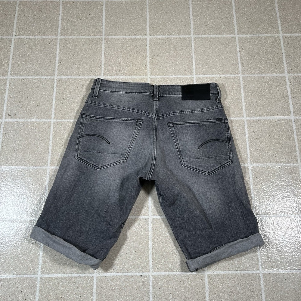 G-Star Raw Men's 3301 Tapered Fit Denim Shorts Faded Anchor Gray Size 32 - Picture 5 of 9